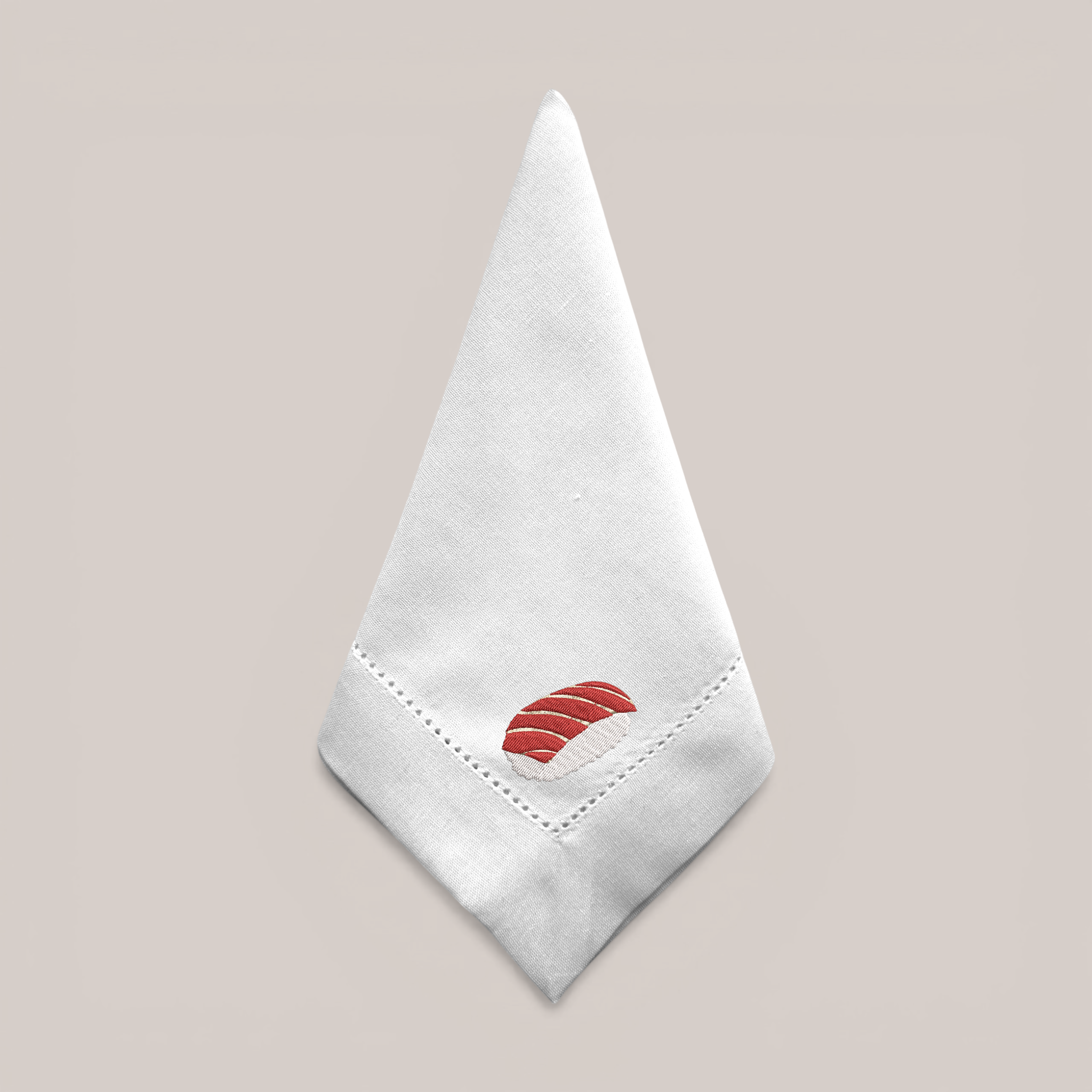 Guardanapo Bordado Sushi Atum