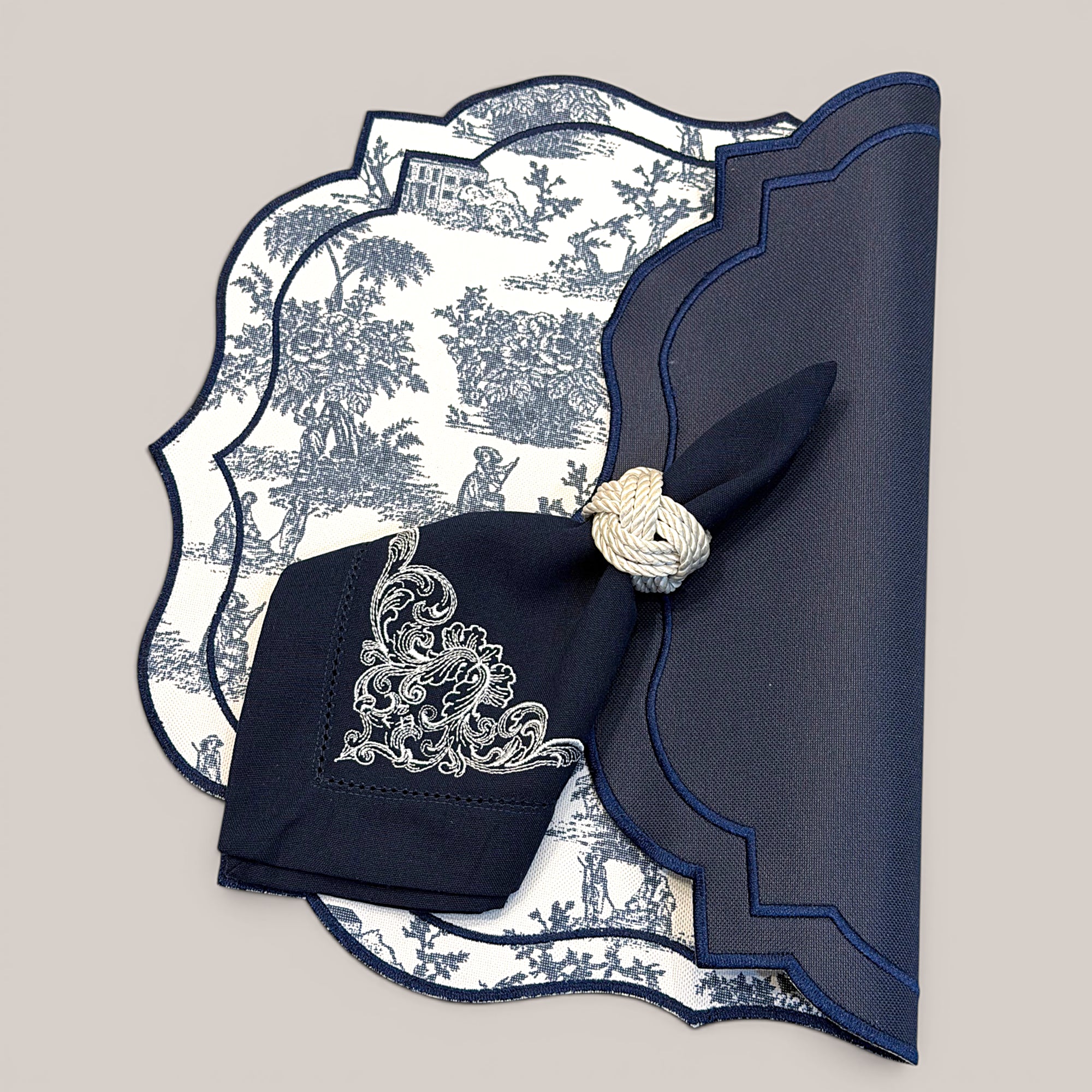 Kit Completo Toile de Jouy II 2 ou 4 Lugares